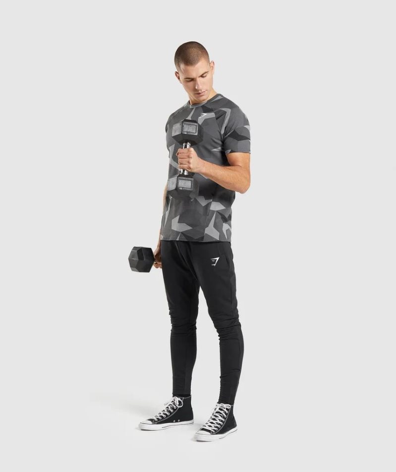 Men's Gymshark Critical T-Shirts Camo | NZ 0KHGJU